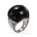 Men's Stainless Steel Black Onyx Ring Jewelry